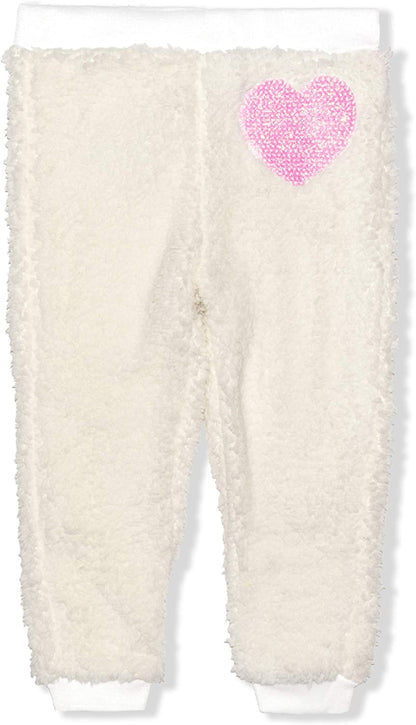 Young Hearts Girls Jogger Pants for Toddler and Little Girls – Pink or White