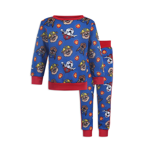 Nickelodeon Paw Patrol Boys’ Sweatshirt and Jogger Set for Toddler and Little Kids – Blue/Navy/Red