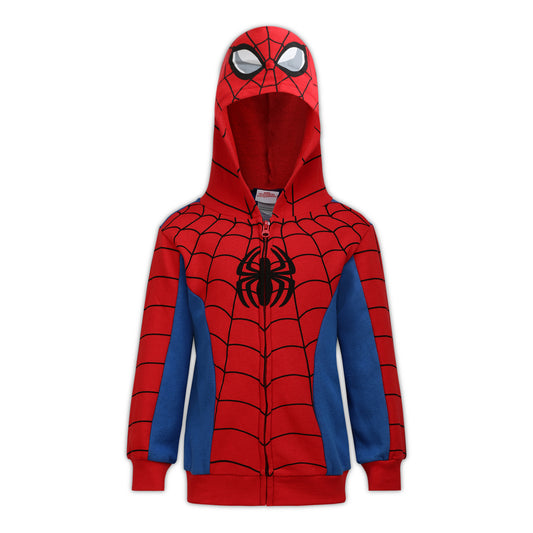 Marvel Spider-Man Boys Zip-Up Hoodie Sweatshirt for Toddlers and Big Kids