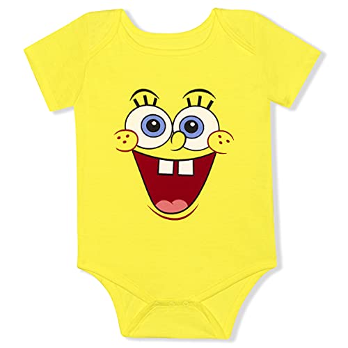 Nickelodeon SpongeBob SquarePants Baby Boys Short Sleeve Bodysuit for Infant – Yellow