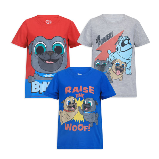 Puppy Dog Pals Toddler Boys' T-Shirt (Pack of 3) RED