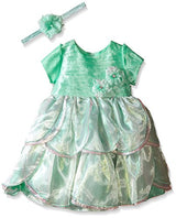 Disney Girl's Mermaid Princess Ariel Special Occasion Dress and Headband, Green