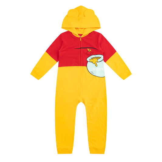 Disney Winnie The Pooh Boys’ Winnie and Tiger Costume Zip Up Hooded Coverall Creeper for Infant and Toddler – Orange