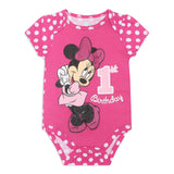 Disney Minnie Mouse Girls’ First Birthday Bodysuit for Infant – Pink