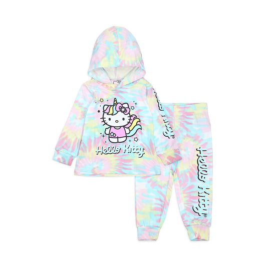 Hello Kitty Girls’ Hoodie and Jogger Set for Infant, Toddler and Little Kids – Multicolor