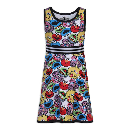 Sesame Street Girls? Dress with Panties for Infant and Toddler ? White/Multicolor