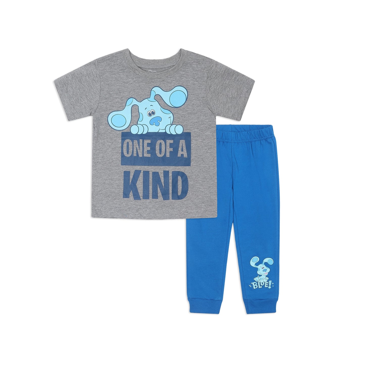 Nickelodeon Blue’s Clues Boys T-Shirt and Jogger Set for Toddler – Grey/Blue