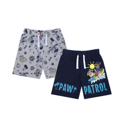 Nickelodeon Paw Patrol 2 Pack Shorts Set for Boys, Blue and Gray