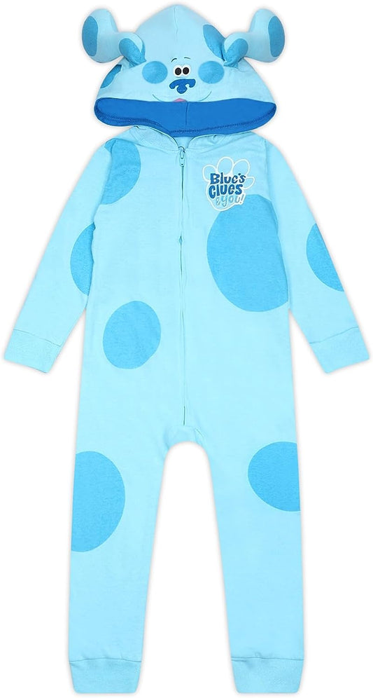 Nickelodeon Blue?s Clues & You! Boys? Zip Up Hooded Coverall for Newborn and Toddler - Blue