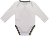 STAR WARS The Mandalorian Baby Yoda Boys? Long Sleeve Bodysuit, Jogger Pants and Bib Set for Newborn ? White/Green