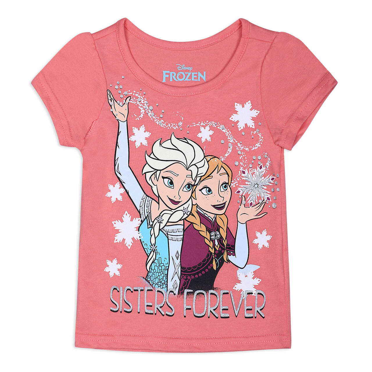 Disney Frozen Girls 3 Pack T-Shirts for Toddler, Little and Big Girls - Pink/Green/White