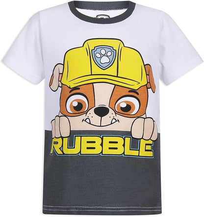 Nickelodeon Paw Patrol Boys T-Shirt Pack for Toddler and Little Kids – Grey/Red/White/Yellow/Blue/Navy