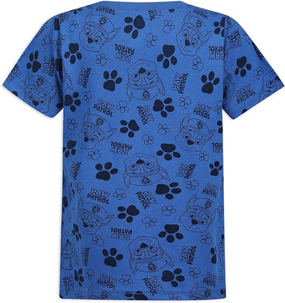 Nickelodeon Paw Patrol Boys T-Shirt Pack for Toddler and Little Kids – Grey/Red/White/Yellow/Blue/Navy