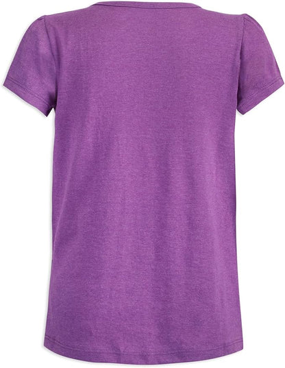 Disney Minnie Mouse Girls’ 4 Pack T-Shirt for Toddler and Big Kids – Pink/Purple/Grey