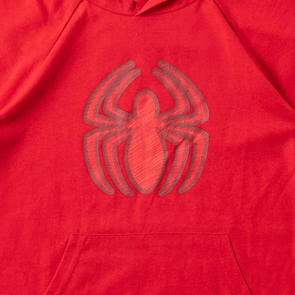 Marvel Spiderman Boys' 3 Piece Hoodie T-Shirt, T-Shirt and Short Set for Big Kids - Red
