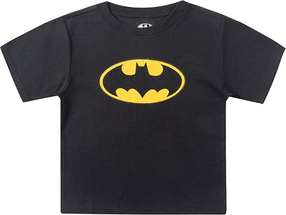 Batman Boys’ T-Shirt and Jogger Pants Set for Toddler and Little Kids – Yellow/Black/Grey