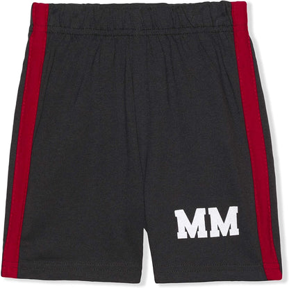 Disney Mickey Mouse Boy's 3 Piece T-Shirt, Tank Top and Shorts Set for Infant and Toddler - Red/White/Grey