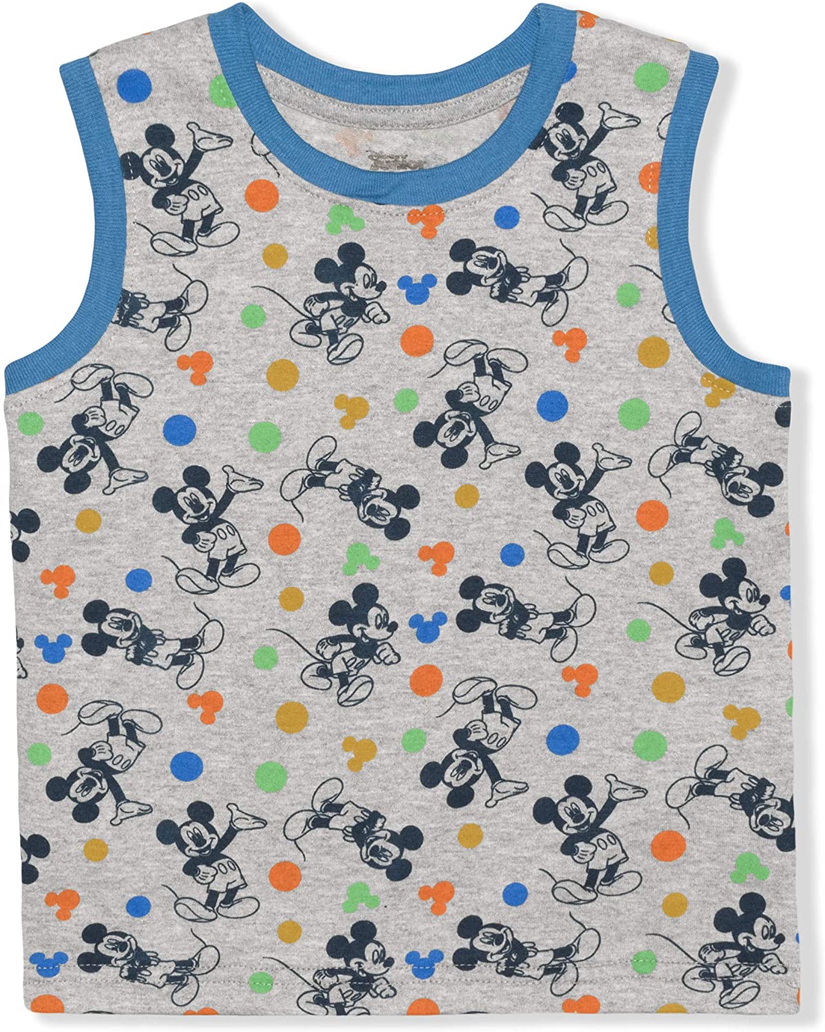 Disney Mickey Mouse Boy's 3 Piece T-Shirt, Tank Top and Shorts Set for Infant and Toddler - Red/White/Grey