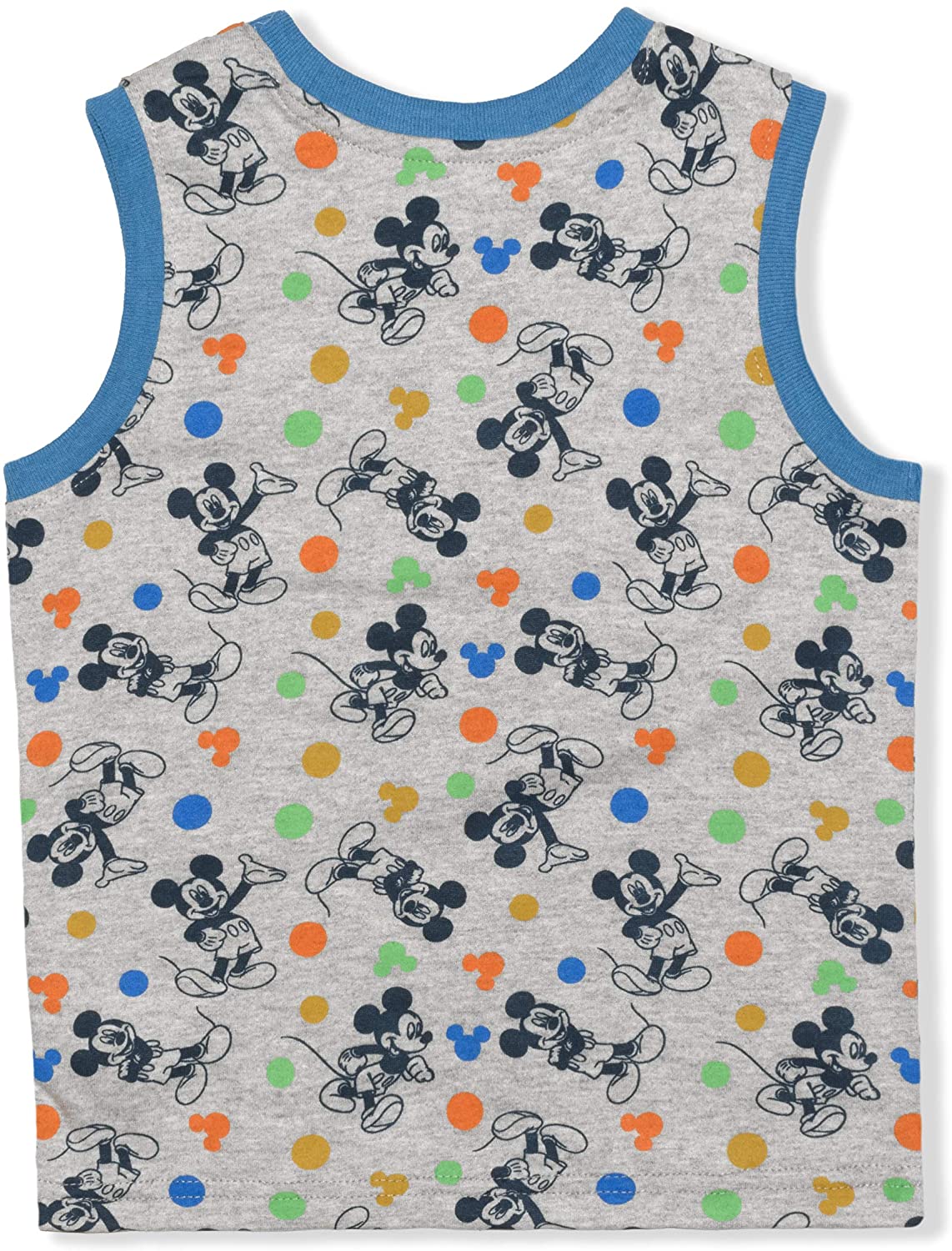 Disney Mickey Mouse Boy's 3 Piece T-Shirt, Tank Top and Shorts Set for Infant and Toddler - Red/White/Grey