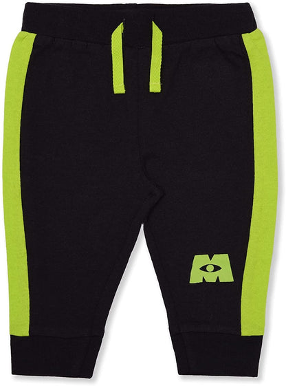 Disney Monsters Inc Boys’ Mike or Sully Short Sleeve Bodysuit and Jogger Pants Set for Newborn and Infant