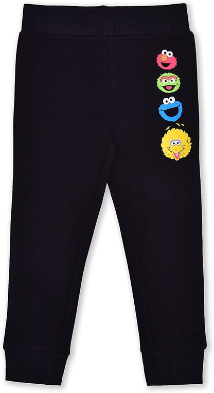 Sesame Street Boys Elmo and Cookie Monster Zip-up Hoodie, T-Shirt and Jogger Set for Infant and Toddlers