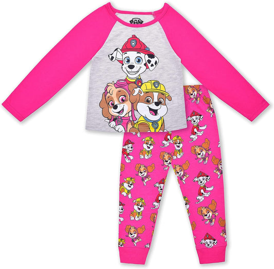 Nickelodeon Paw Patrol Girls? Long Sleeve Shirt and Jogger Pants Set for Toddler and Little Kids ? Grey/Pink