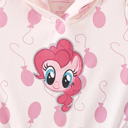 Hasbro My Little Pony Pinkie Pie Girl Hooded Dress for Toddlers and Big Kids - Pink