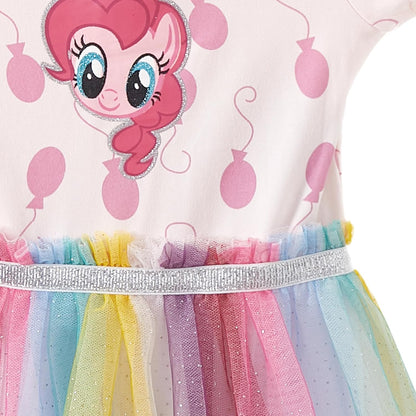 Hasbro My Little Pony Pinkie Pie Girl Hooded Dress for Toddlers and Big Kids - Pink