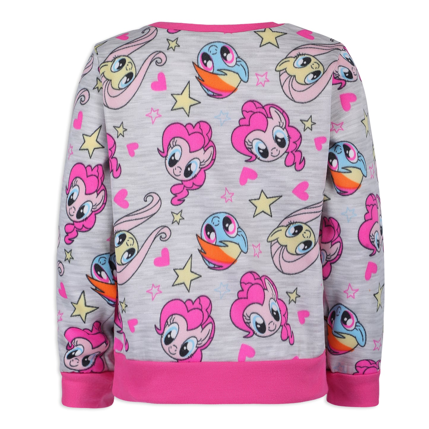 My Little Pony Girls’ Sweatshirt and Jogger Set for Little and Big Kids - Pink/Grey