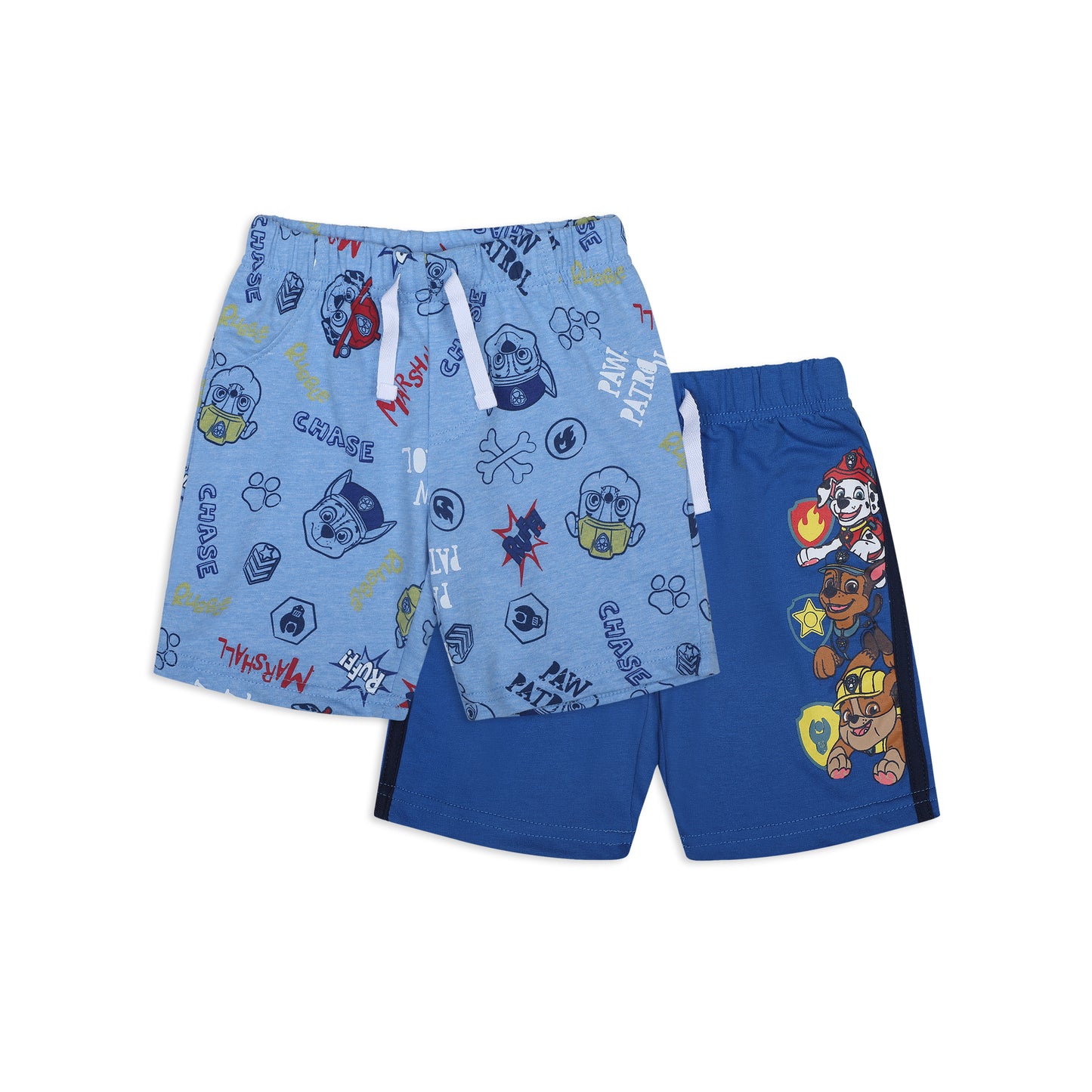 Nickelodeon Paw Patrol 2 Pack Shorts Set for Boys, Superhero Pups Printed Shorts Set