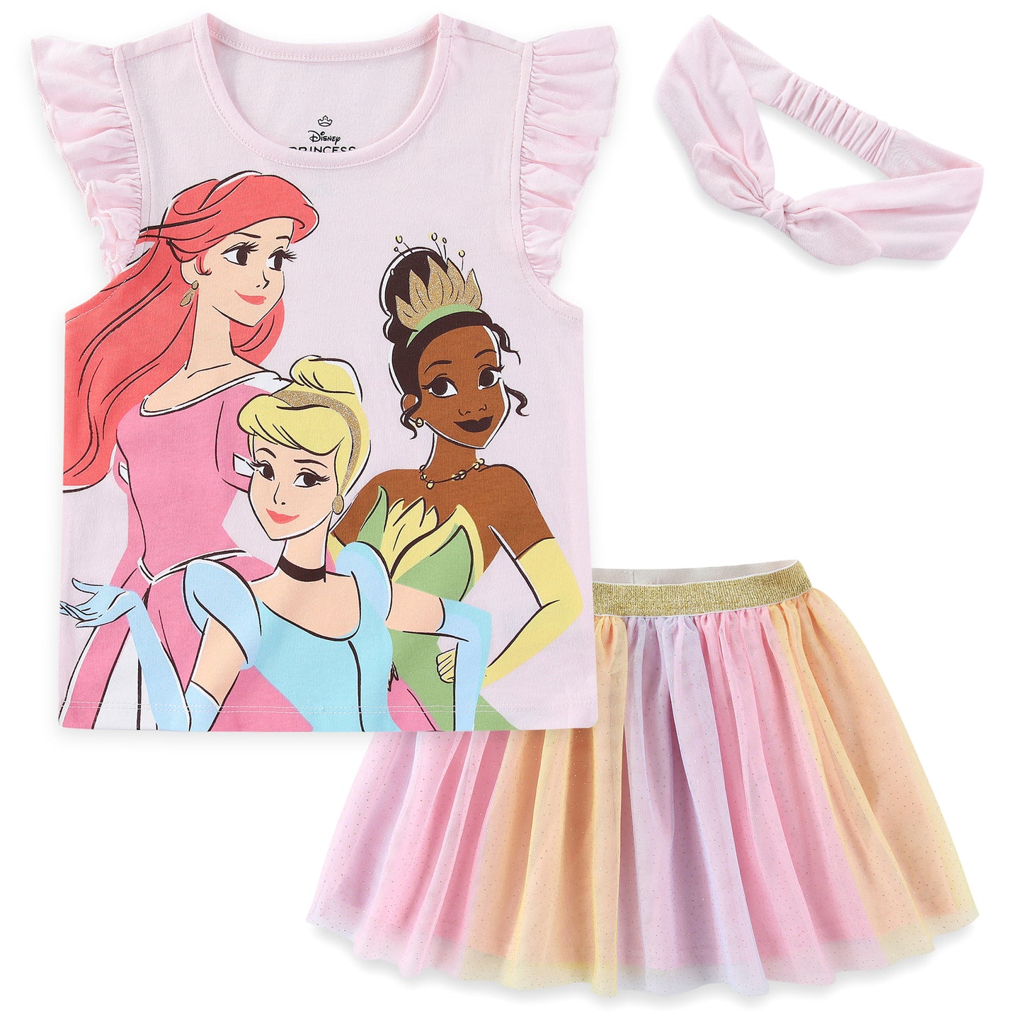 Disney Princess Girls Tutu Skirt Set with Headband