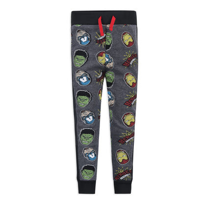 Marvel Avengers Boys Captain America, Ironman and Hulk 2 Piece Sweatshirt and Jogger Set for Toddlers and Little Kids - Grey