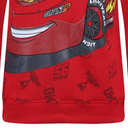 Disney Cars Lightning McQueen Boys’ Hoodie for Toddler, Little and Big Kids – Red