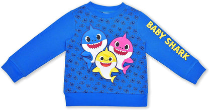 Nickelodeon Baby Shark Boys Sweater and Jogger Set for Toddler ? Blue/Navy