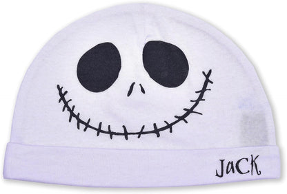 Disney Nightmare Before Christmas Boys Short Sleeve Bodysuit with Cap Set for Baby and Infant ? Black/White