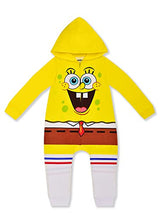 Nickelodeon SpongeBob Squarepants Boys Hooded Coverall for Newborn, Infant and Toddler - Yellow