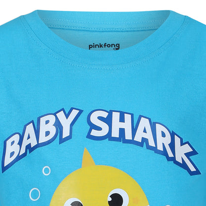 Nickelodeon Baby Shark T-Shirt and Short Set for Toddler Boys – Blue/Black or Grey/Blue or Grey/Orange or Grey/Black