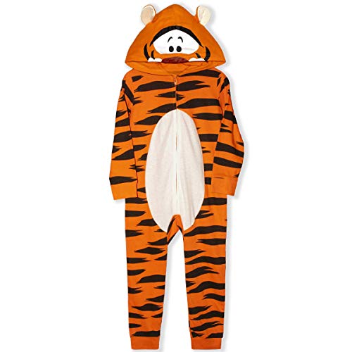 Disney Winnie The Pooh Boys’ Winnie and Tiger Costume Zip Up Hooded Coverall Creeper for Infant and Toddler – Orange