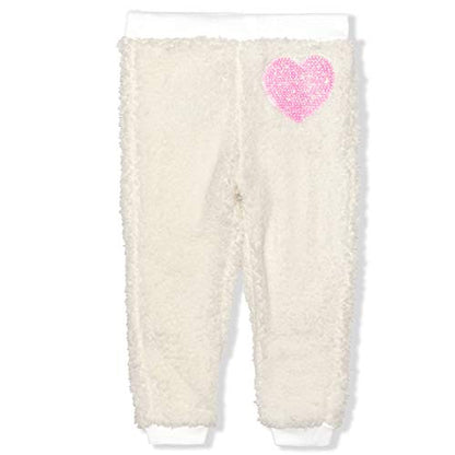 Young Hearts Girls Jogger Pants for Toddler and Little Girls – Pink or White