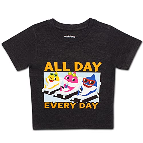 Nickelodeon Baby Shark Boys’ T-Shirt for Toddler – Blue/Navy/Red/Grey