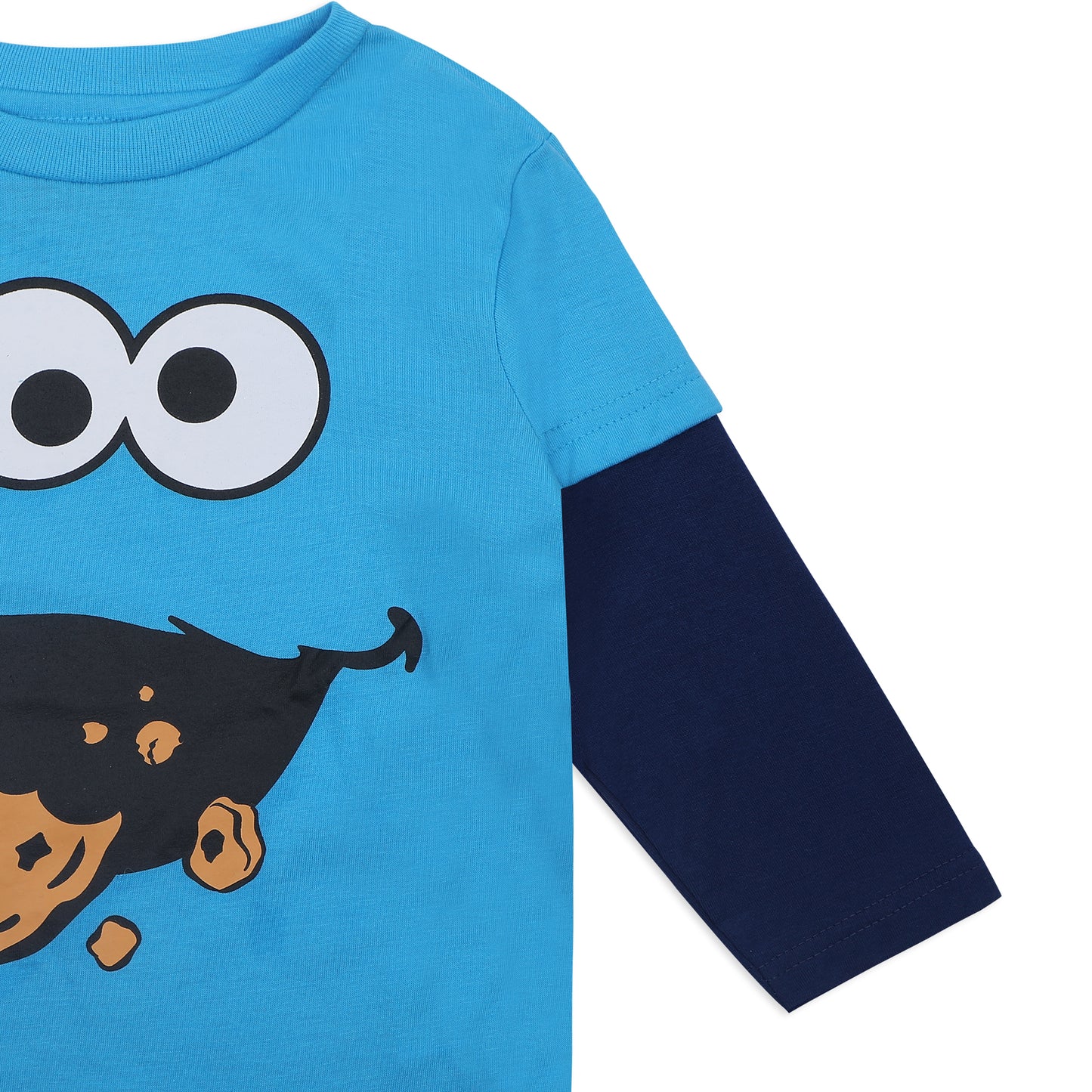Sesame Street Elmo and Cookie Monster Boys T-Shirt for Infant and Toddlers – Blue or Red
