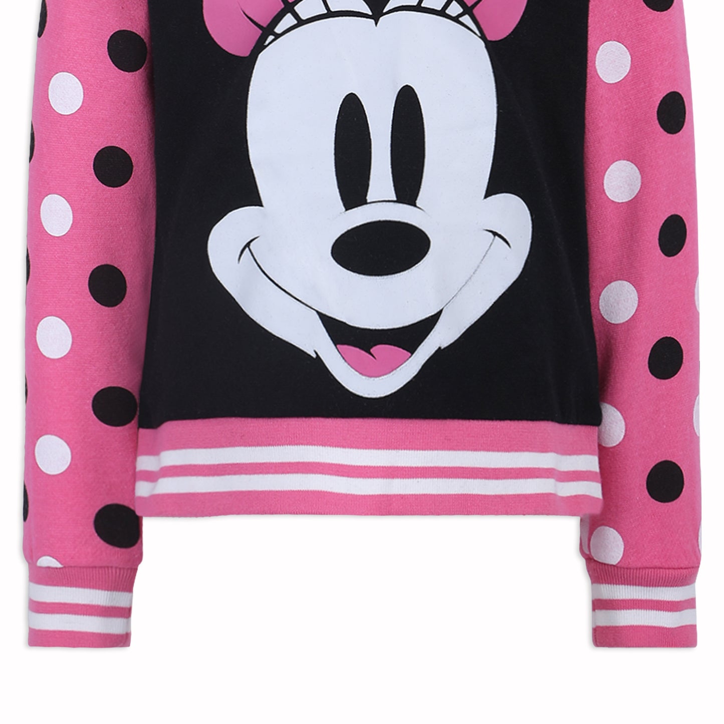 Disney Minnie Mouse Girls’ Hoodie for Toddler and Little Kids – Pink/Black