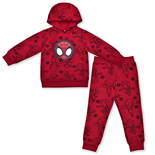 Marvel Spidey and His Amazing Friends Red Hoodie and Jogger Sweatpant Set for Toddler Boy