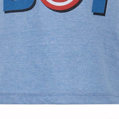 Marvel Avengers Boys’ Captain America Birthday T-Shirt for Toddler and Little Kids – Blue
