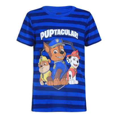 Nickelodeon Paw Patrol Chase, Marshall and Rubble Boys’ 3 Pack T-Shirts for Toddler and Little Kids – Blue/Yellow/Navy