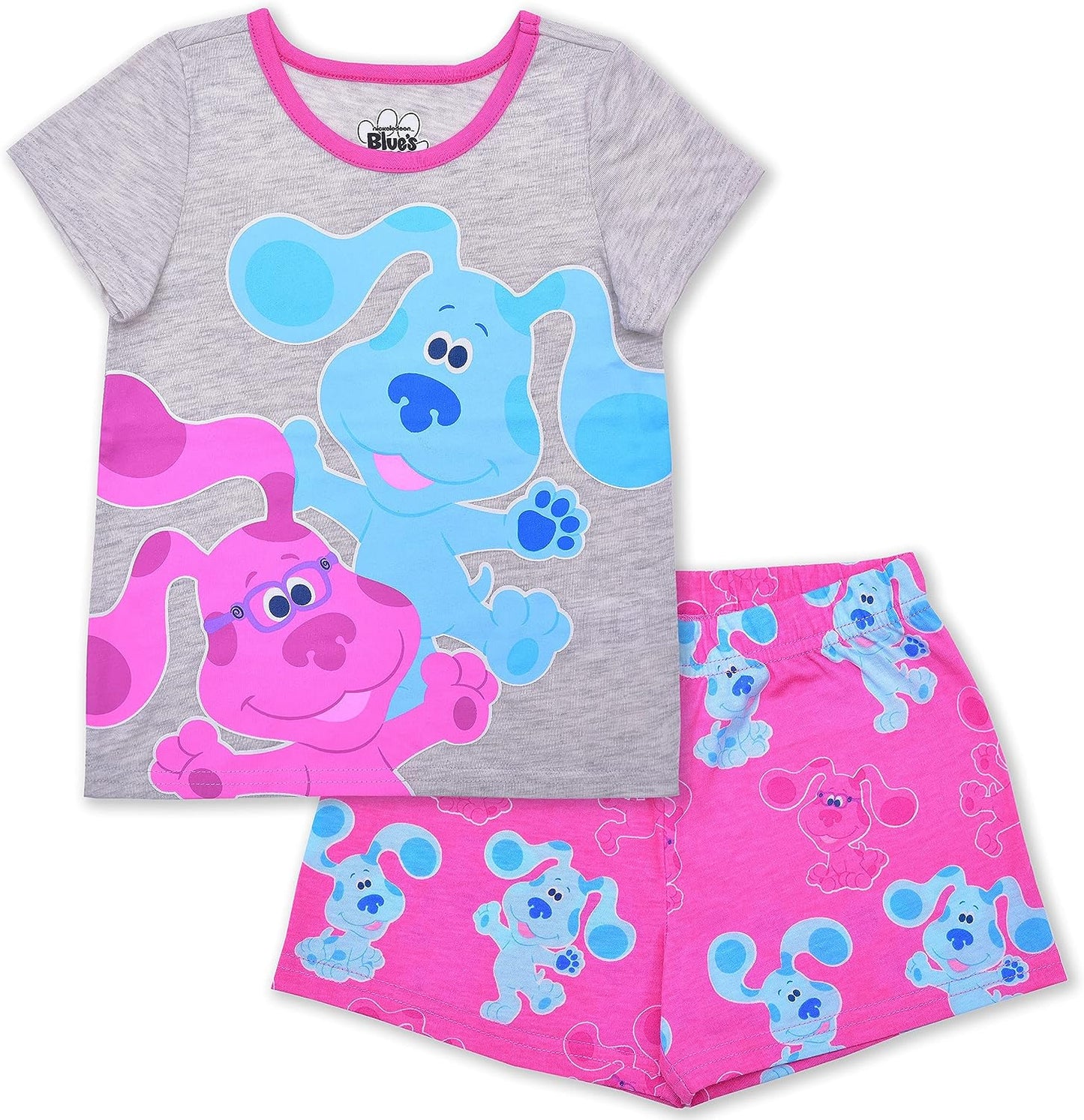 Nickelodeon Blue?s Clues Girls? T-Shirt and Short Set for Infant and Toddler ? Pink/Grey