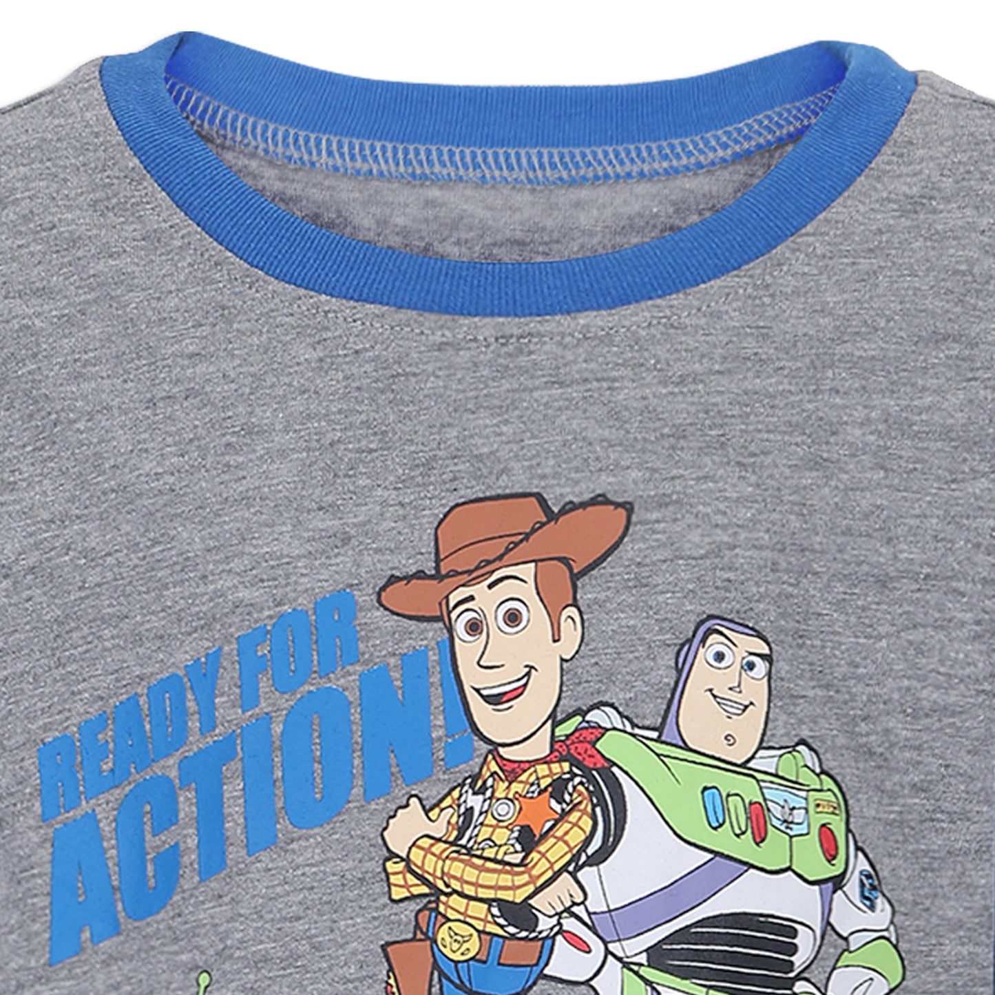 Disney Toy Story Boys’ Buzz Lightyear, Woody and Aliens Long Sleeve Shirt and Jogger for Toddler and Little Boys