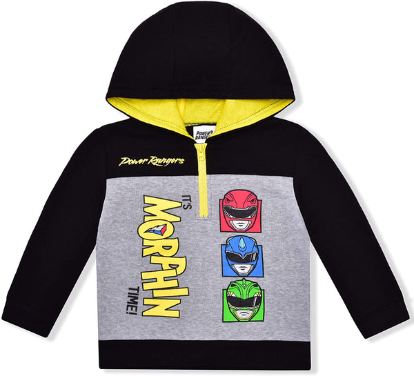 Power Rangers Boy's Morphin Time! Half Zip Pullover Fashion Hoodie