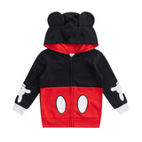 Disney Mickey Mouse Boys’ Zip Up Hoodie for Infant and Toddler – Black