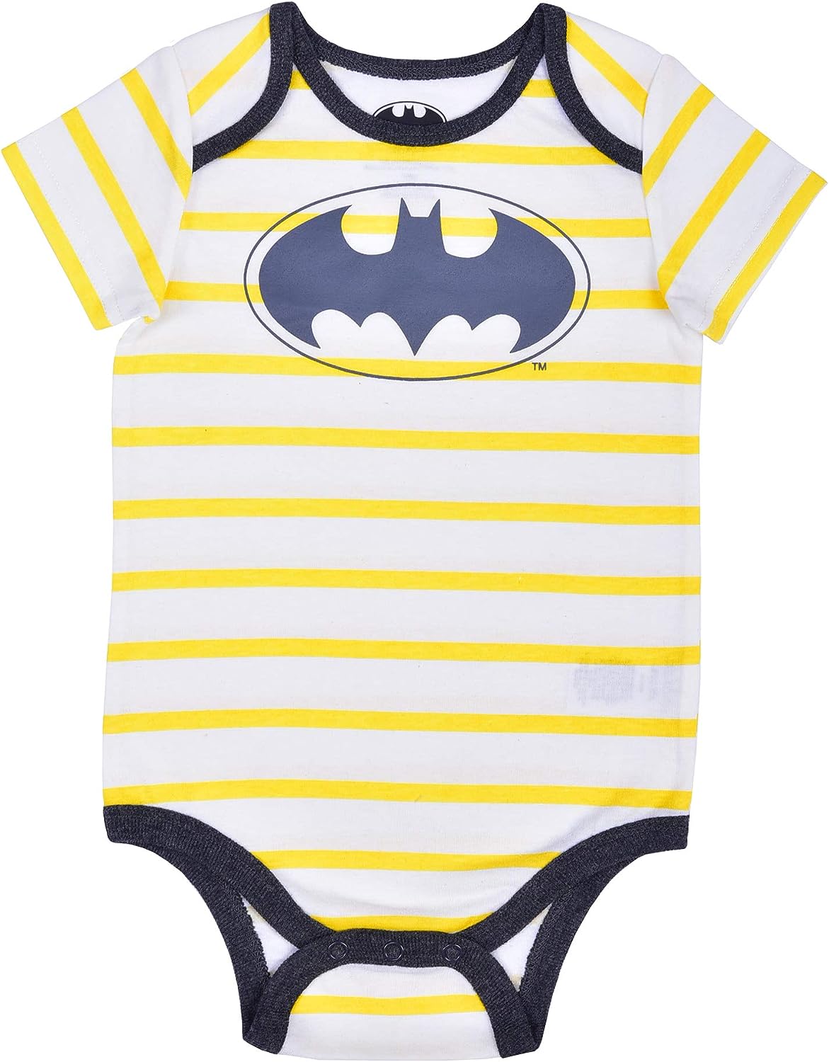 BATMAN Boys? Bodysuits and Jogger Pants Set for Newborn and Infant ? Yellow/Grey